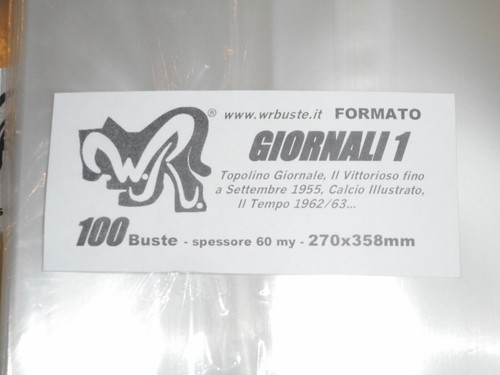 100 buste giornali 1 - buste, 1"