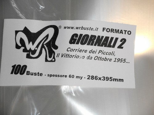 100 buste giornali 2 - "giornali, 2"